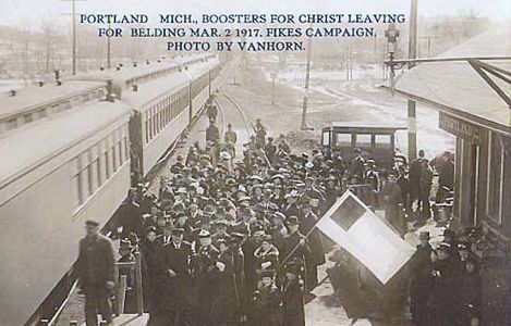 PM Portland MI Depot and train